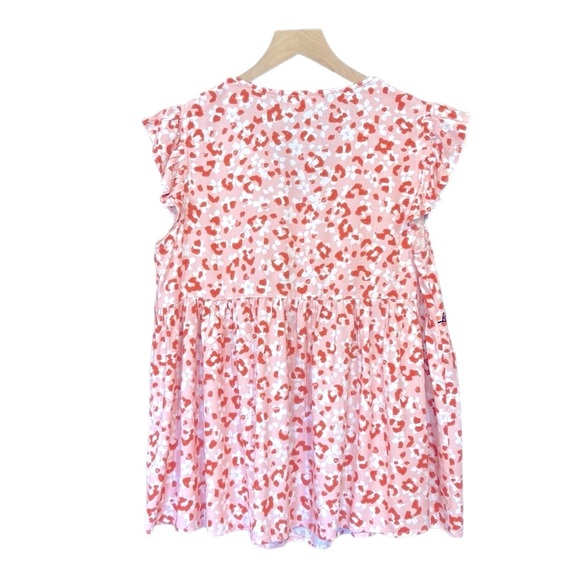 Hailey & Co Embroidered Ruffle Sleeve Baby Doll Top Small - Picture 7 of 10